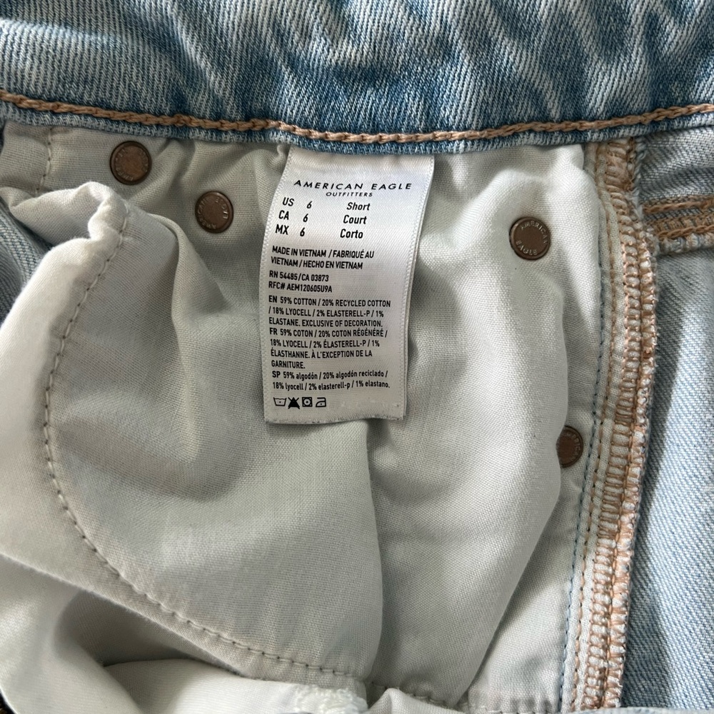 American Eagle super high-rise baggy Wide-Leg Jeans 6 short - Picture 6 of 6